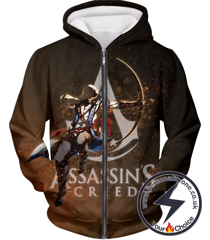 Ultimate Action Adventure Game Assassin's Creed Promo Zip Up Hoodie